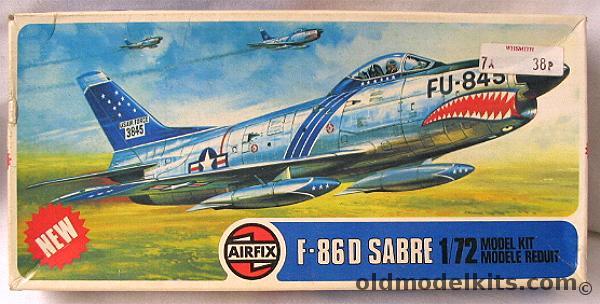 Airfix 1/72 North American F-86D Sabre Dog - 520th FIS Geiger Field WA 1955 or 512 FIS 406 FIW Manston 1956, 02061-1 plastic model kit